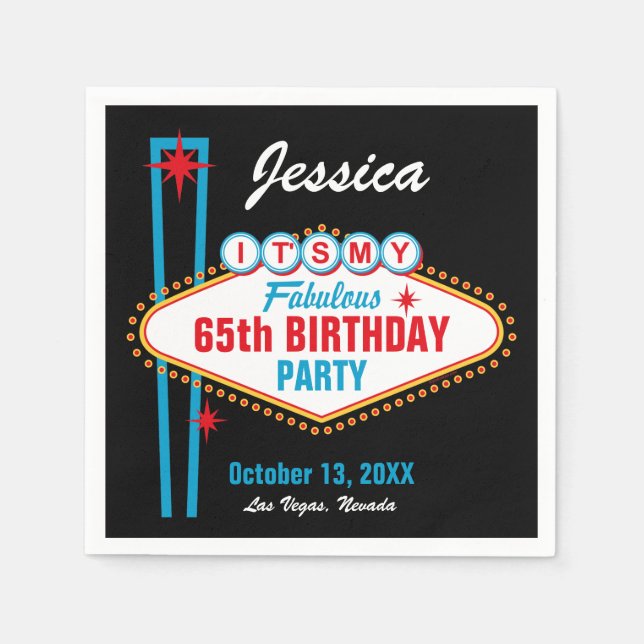 Las Vegas Custom Napkins (Front)