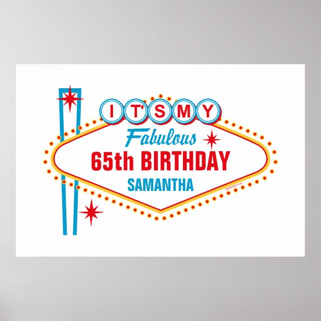 Las Vegas Custom Signature Party Poster (Front)