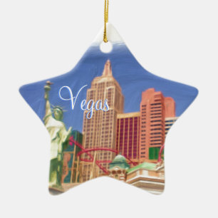 Las Vegas day night switch scene ornament