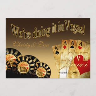 Las Vegas Deluxe Wedding   sand Invitation
