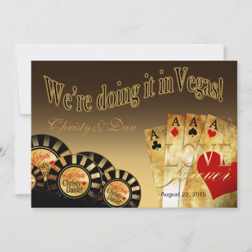 Las Vegas Deluxe Wedding  sand Invitation