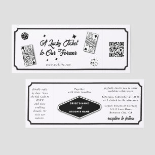 Las Vegas Destination Casino Wedding Lucky Ticket