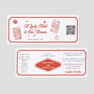 Las Vegas Destination Casino Wedding Lucky Ticket