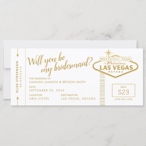 Las Vegas Destination Wedding Bridesmaid Proposal