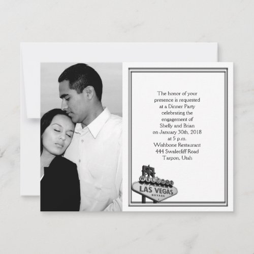 Las Vegas Destination Wedding Engagement Personalized Announcements