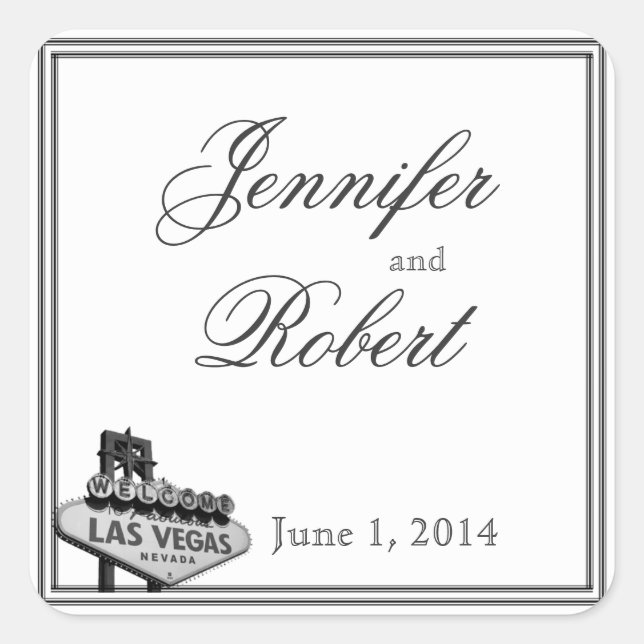 Las Vegas Destination Wedding Envelope Seal (Front)
