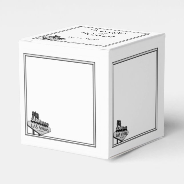 Las Vegas Destination Wedding Favor Box (Front Side)