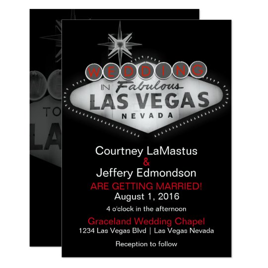 Vegas Wedding Invitation Template 7