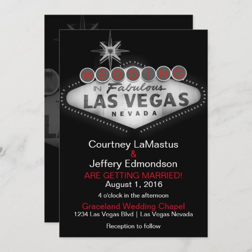 Las Vegas Destination Wedding Invitation