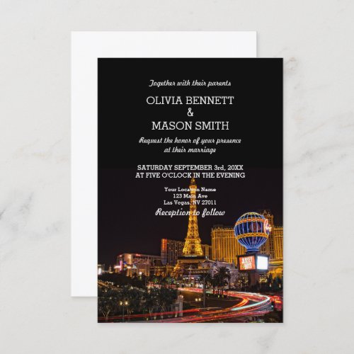 Las Vegas Destination Wedding Invitation