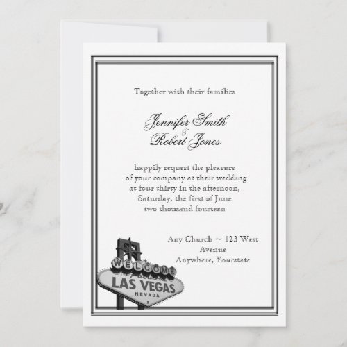 Las Vegas Destination Wedding Invitation