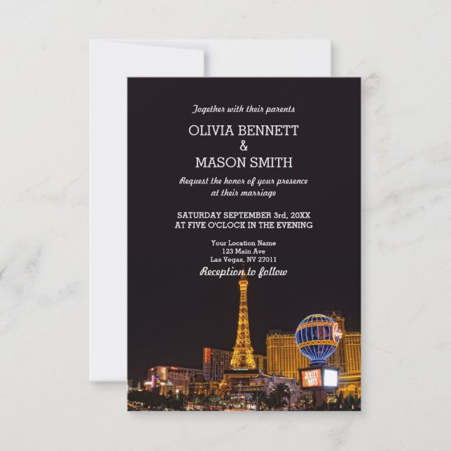 Las Vegas Destination Wedding Invitation (Front)