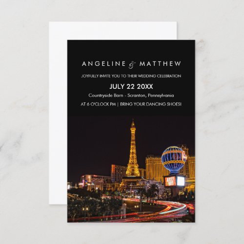 Las Vegas Destination Wedding Invitation