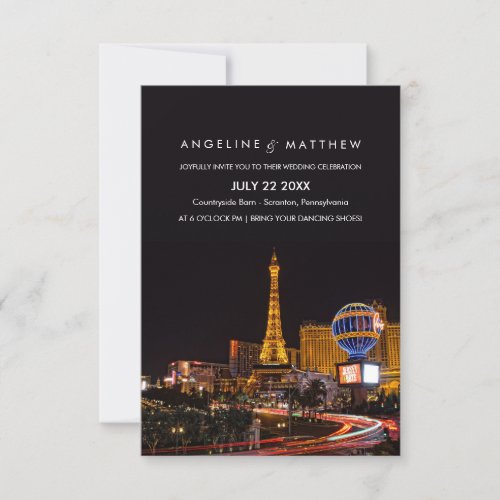 Las Vegas Destination Wedding Invitation