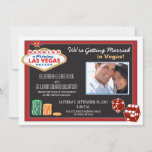 Las Vegas Destination Wedding Invitation (red) at Zazzle