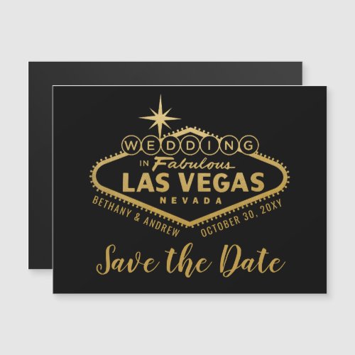 Las Vegas Destination Wedding Magnet Save the Date