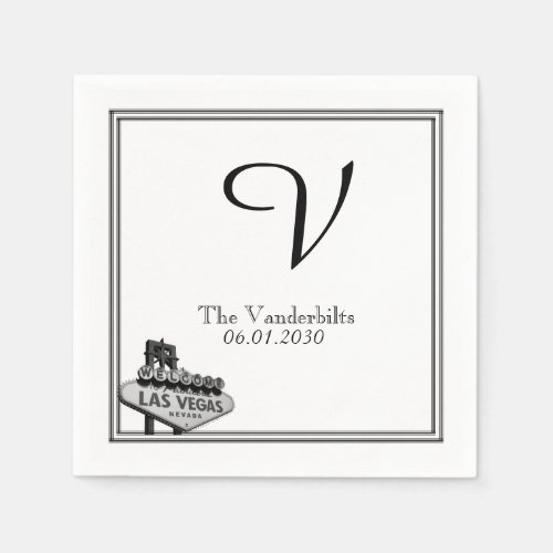 Las Vegas Destination Wedding Napkin