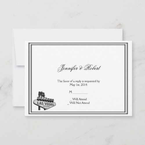 Las Vegas Destination Wedding Response Card