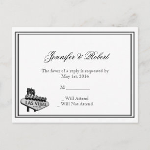 Las Vegas Destination Wedding RSVP Postcard