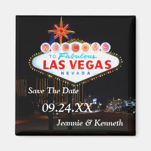 Las Vegas Destination Wedding Save The Date Magnet