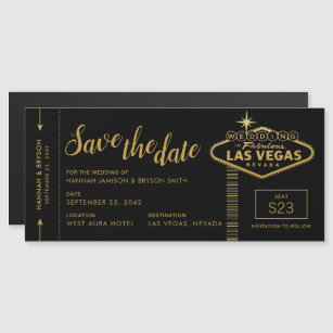 Las Vegas Destination Wedding Save the Date Magnet