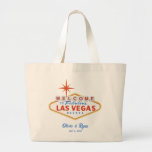 Las Vegas Destination Wedding Welcome  Large Tote Bag<br><div class="desc">Get ready for a memorable Las Vegas wedding with this customizable wedding welcome tote bag! It's the perfect gift tote that guests will actually want to keep.</div>