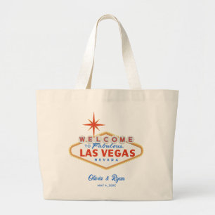 Las Vegas Destination Wedding Welcome Large Tote Bag