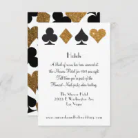 Destiny Las Vegas Casino Party Faux Gold Glitter Invitation, Zazzle