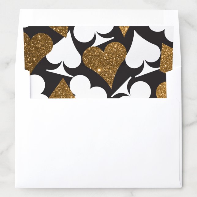 Las Vegas Destiny Malibu Gold Glitter Envelope Liner (In Envelope)
