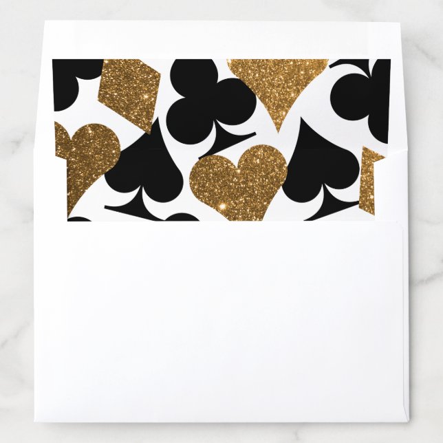 Las Vegas Destiny Malibu Gold Glitter Envelope Liner (In Envelope)