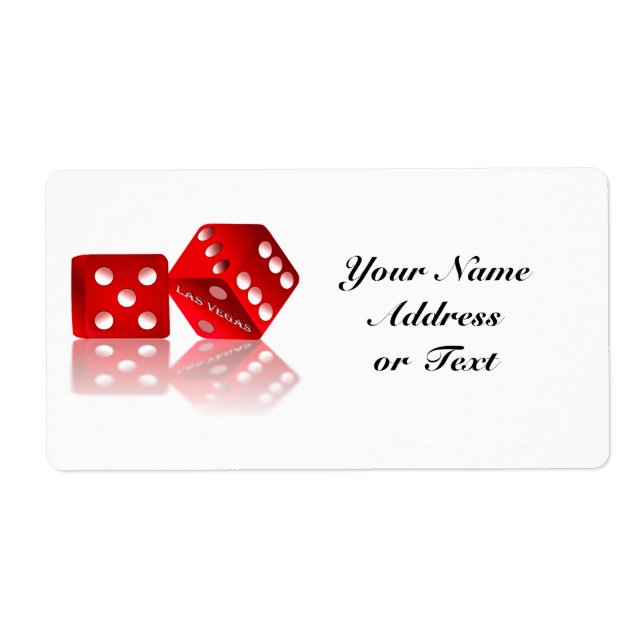Las Vegas Dice Label (Front)