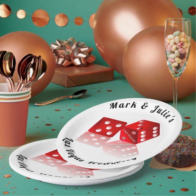 Las Vegas Dice Paper Plates (Multi)