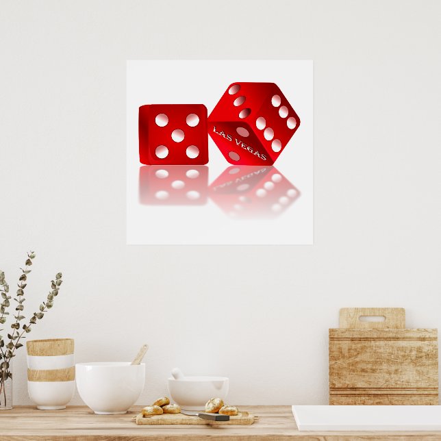 Las Vegas Dice Poster | Zazzle
