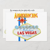 Las Vegas Eloped Wedding Announcement (Front/Back)