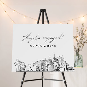 Las Vegas Engagement Party Welcome Sign