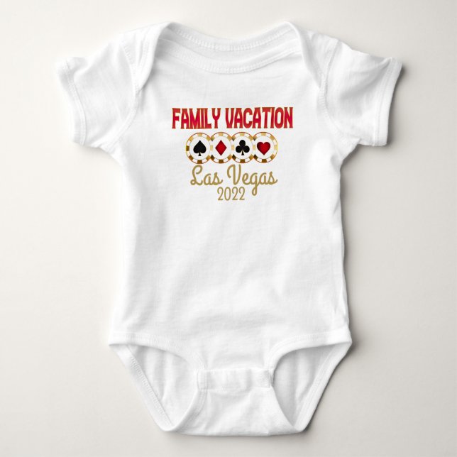 Las Vegas Family Vacation Group Matching  Baby Bodysuit (Front)