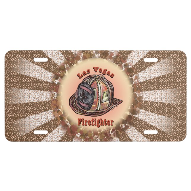 Las Vegas Firefighter  License Plate (Front)