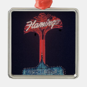 Las Vegas Flamingo Hotel Metal Ornament