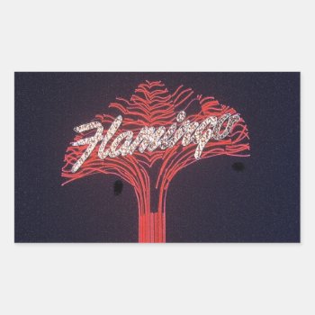 Las Vegas Flamingo Hotel Rectangular Sticker by Incatneato at Zazzle