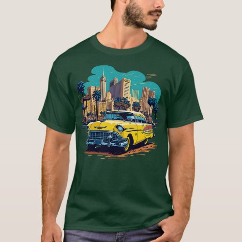 Las Vegas Focused On 1955 Chevrolet Bel Air T_Shirt