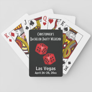 Las Vegas Gambling Bachelor Party Trip Favor Playing Cards