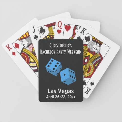 Las Vegas Gambling Bachelor Party Trip Favor Poker Cards