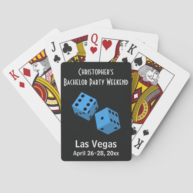 Las Vegas Gambling Bachelor Party Trip Favor Poker Cards (Back)