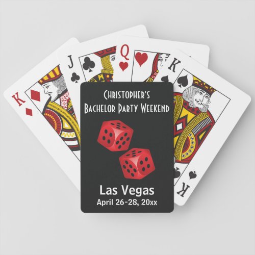 Las Vegas Gambling Bachelor Party Trip Favor Poker Cards