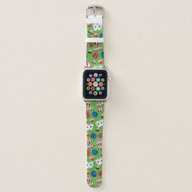 Las Vegas Gambling Casino Pattern Apple Watch Band (Front)