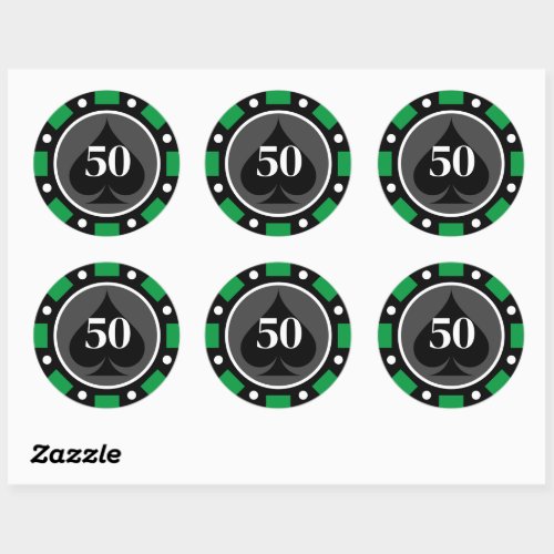 Las Vegas gambling casino poker chip stickers