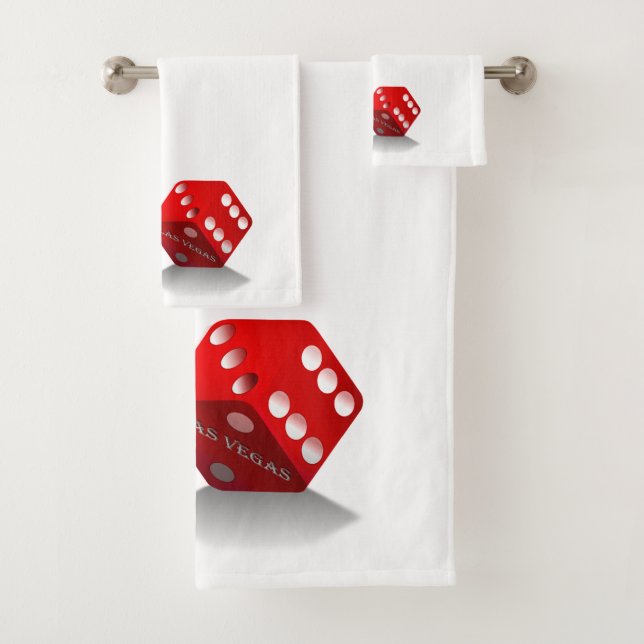 Las Vegas Gambling Craps Dice  Bath Towel Set (Insitu)