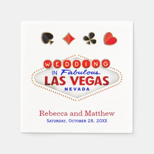 Las Vegas Getting Married Fabulous Wedding Napkins