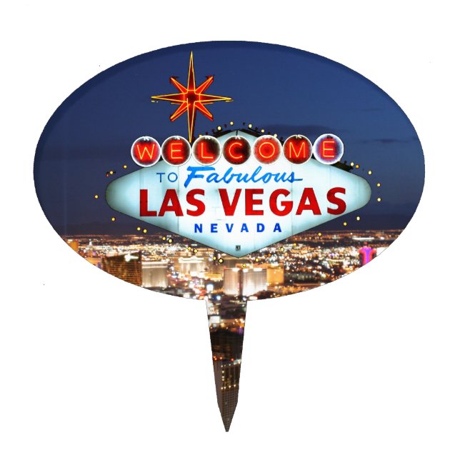 Las Vegas Gifts Cake Topper (Front)