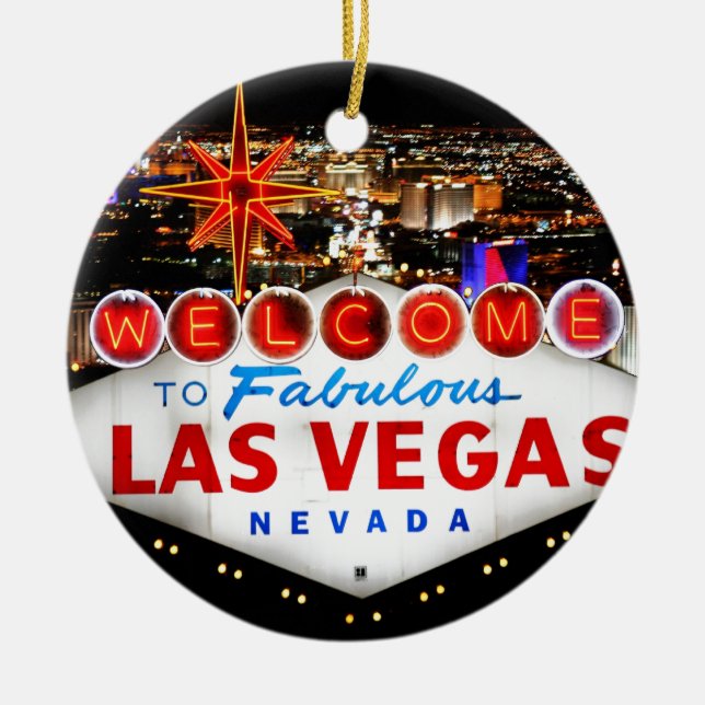 Las Vegas Gifts Ceramic Ornament (Front)